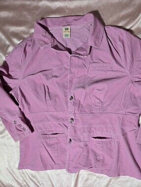 Vintage 80s Faded Glory Lilac Button-Up Jacket